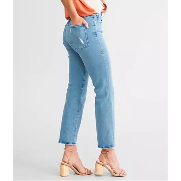 Good American Good Legs High Rise Stretch Denim Straight Jeans 26 / 2 - Picture 2 of 6